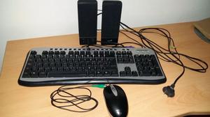 Mouse y teclado BANGO + parlantes GENIUS