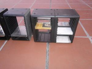 porta cassettes torre doble de plastico