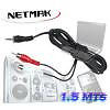 Cable miniplug 3.5mm a 2 Rca 1.5mtrs Netmak NM-C25X1.5