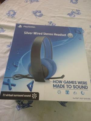 Headset Sony Silver 7.1 Auriculares Ps4 Ps3 Pc