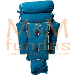 Kit Funda + 5 Amohadones Para Divan Cama - Imperdible!!