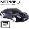 Mouse optico USB Auto deportivo NEGRO c/ROJO Netmak NM-CARS
