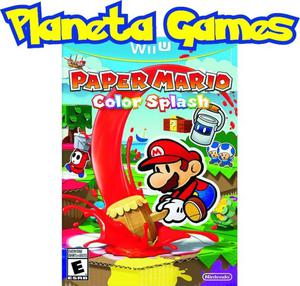 Paper Mario Color Splash Nintendo Wii U Nuevos Caja Cerrada