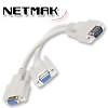 cable splitter vga (macho) a 2 vga (hembra) netmak nm-c39