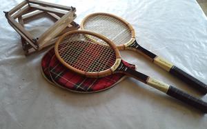 2 Raquetas de tenis de madera marca JC Higgins