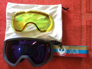 Antiparras Ski y snowboard Dragon espejadas + lente extra