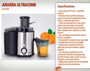 Ultracomb Juguera Extractor Eléctrico De Jugo Jg-