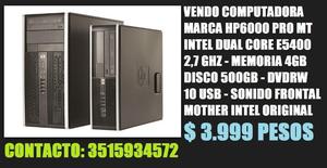 VENDO CPU HP  MT