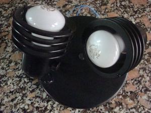 plafon negro dos luces (lamparas incluida)