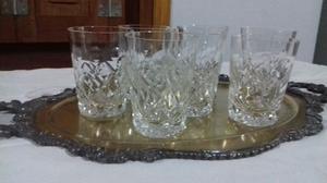 Vasos de cristal tallados