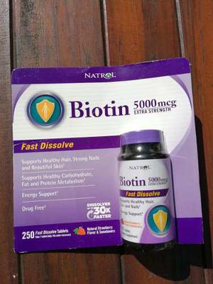 Natrol Biotin  Mcg X 250 Tabletas Importada Eeuu