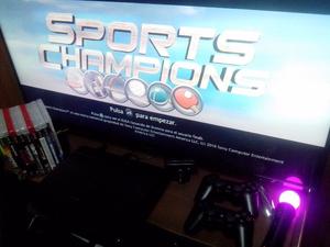PlayStation GB SuperSlim con MOVE y 9 Juegos CECH-B