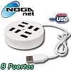 HUB USB 2.0 de 8 Puertos NOGANET NGH-81