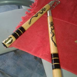 Nunchakus madera con cadena