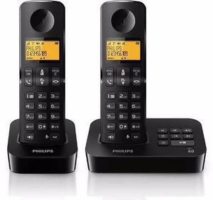 Telefono inalambrico Philips contestador 2 bases + 2 equipos