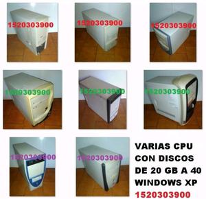 Cpu s con Windows xp - $ 850 a $ 