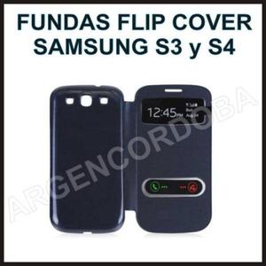 FUNDA FLIP COVER SAMSUNG S3 y S4 LIQUIDACION ULTIMAS