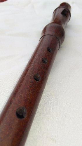 Flauta Dulce,de Madera Color Oscuro.