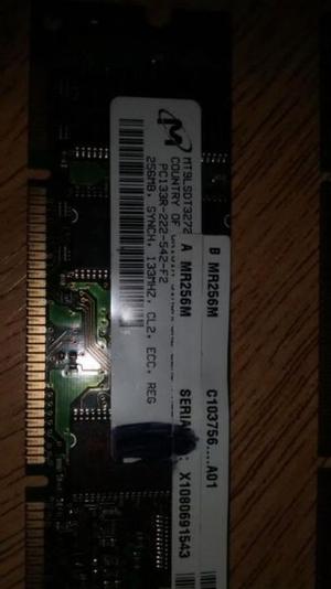 Memoria Dimm Pc 133Mhz 256Mb ECC 2 unidades