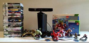 Xbox 360 Kinect+disney Infinity Marvel+juegos Impecable!