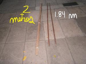 palo de madera de 1,84 y 2 metros