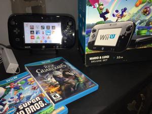 Wii u negra 32 gb Mario luigi deluxe set