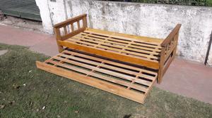 cama marinera de madera dura