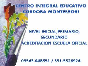 Inscripción Centro Educativo Cordoba Montessori