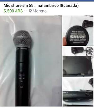 Microfono shure sm58 canadiense