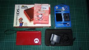Nintendo Ds Lite Mario Red + acekard 2 + funda + cargador +