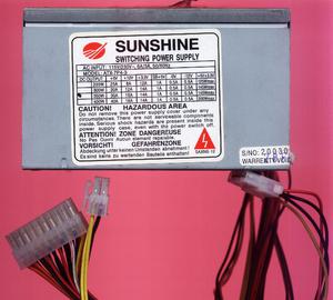 fuente switching atx sunshine para pc 350 w 20 pines.