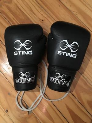 guantes profesionales de boxeo y kick boxing 12 oz sting