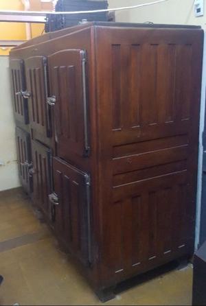 HELADERA COMERCIAL ANTIGUA DE MADERA 6 PUERTAS