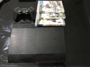 Ps3 Ultra Slim 250gb 1 Joy + 3 Juegos