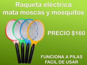 RAQUETA ELECTRICA MATA MOSCAS Y MOSQUITOS