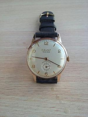 Reloj Cauny Prima A Cuerda Plaque Oro Funcionando Y Original