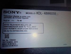 Vendo televisor sony 48'' smart tv pantalla rota