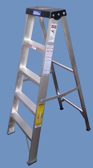 Escalera Aluminio Tijera uso hogareño de 5 escalones Altura