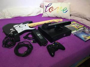 Xbox 360 Completa Con Kinect Guitarra Disco Juegos
