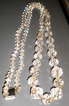 antiguo collar cristal 1 vuelta-regalo navidad arbolito