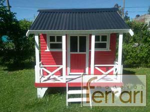 Casita Infantil Reforzada Promo Unicas M5 Maderas Ferrari!!