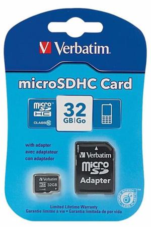 MICRO SD 32GB MAS ADAPTADOR CLASE 10 - VERBATIM