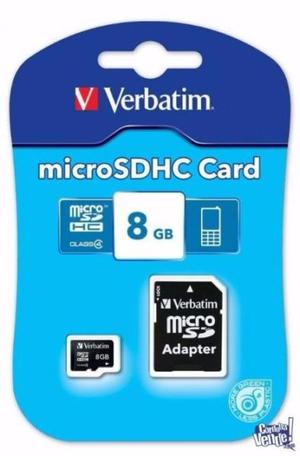 MICRO SD 8GB MAS ADAPTADOR CLASE 4 - VERBATIM