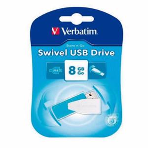 PENDRIVE 8GB SWIVEL CELESTE  - VERBATIM