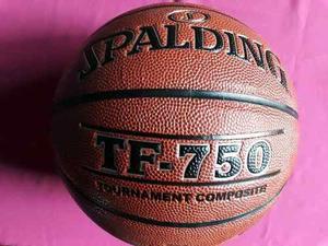 Pelota Spalding Tf 750 Oficial Basquetbol Nº7 De Cuero