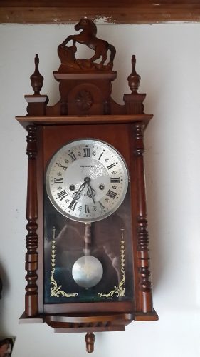 Reloj Suizo Antiguo A Péndulo... Excelente Estado.