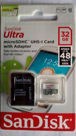 Tarjeta micro sd Sandisk Ultra 32gb alto rendimiento