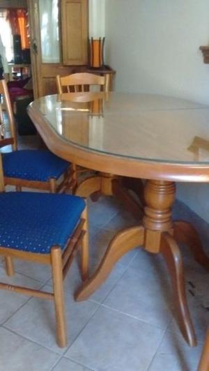 Vendo mesa y sillas de roble