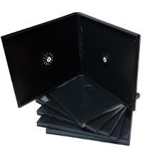 200 Cajas Cd Plástica Doble Con Folio Calidad Premium
