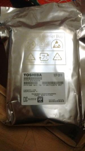 Disco duro de 1tb sata marca Toshiba. Nuevo